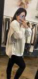 Pull sans manches écru