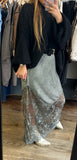 Robe, dentelle, kaki