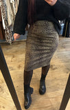 Jupe, crayon, kaki, léopard - Nessah'Boutique