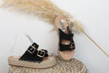 Mule plateforme brodée - Nessah'Boutique
