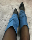 Santiags en denim - Nessah'Boutique