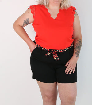 Short ceinturé noir - Nessah'Boutique
